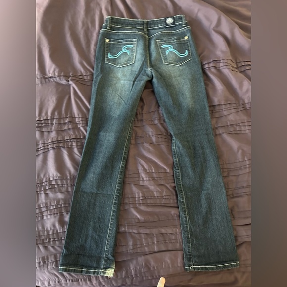 Rock & Republic Women’s Size 28 Dark Blue Boot Cut Jeans - Picture 2 of 5